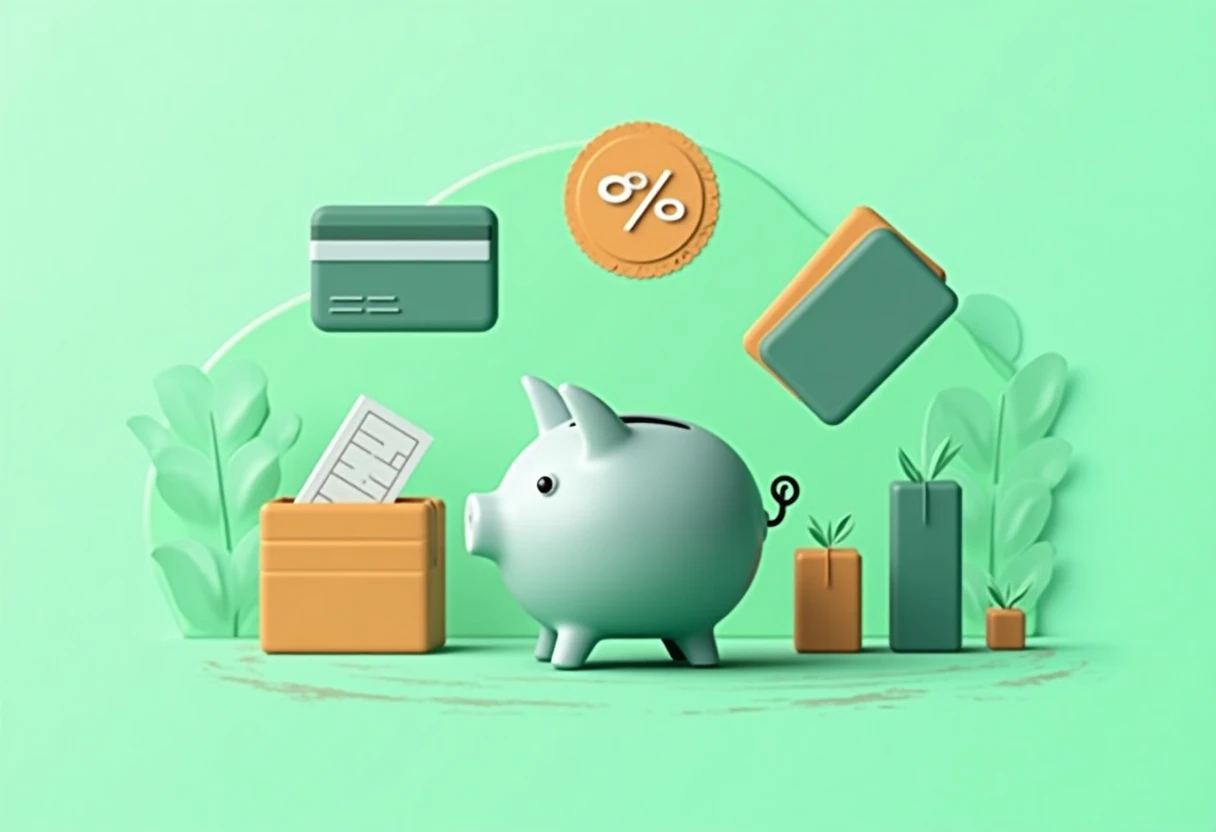 Low interest credit card concept illustration
