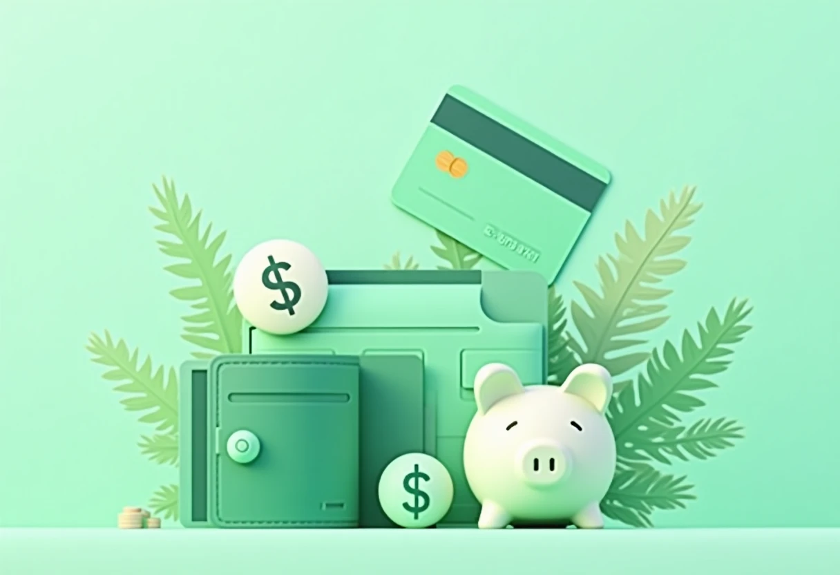Wallet with cashback icons