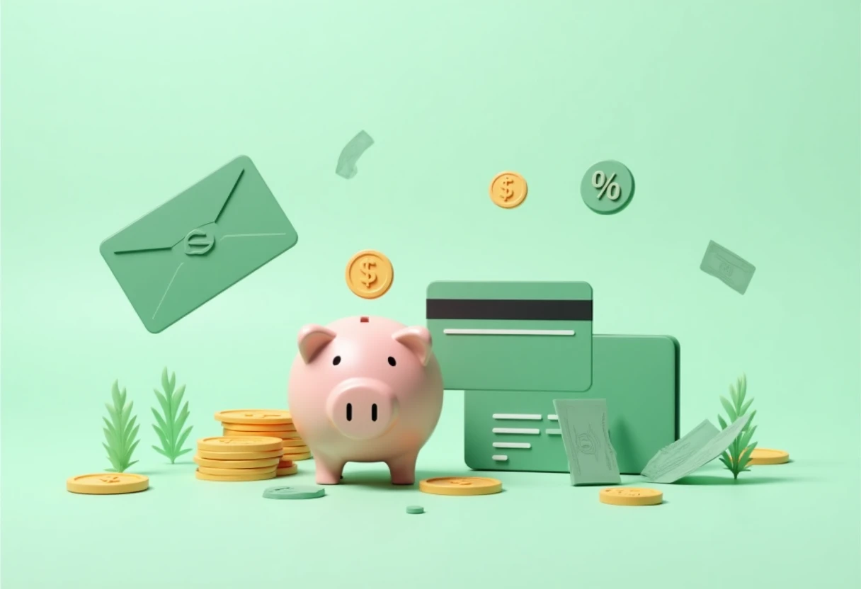 Conceito de cashback com cartões de crédito