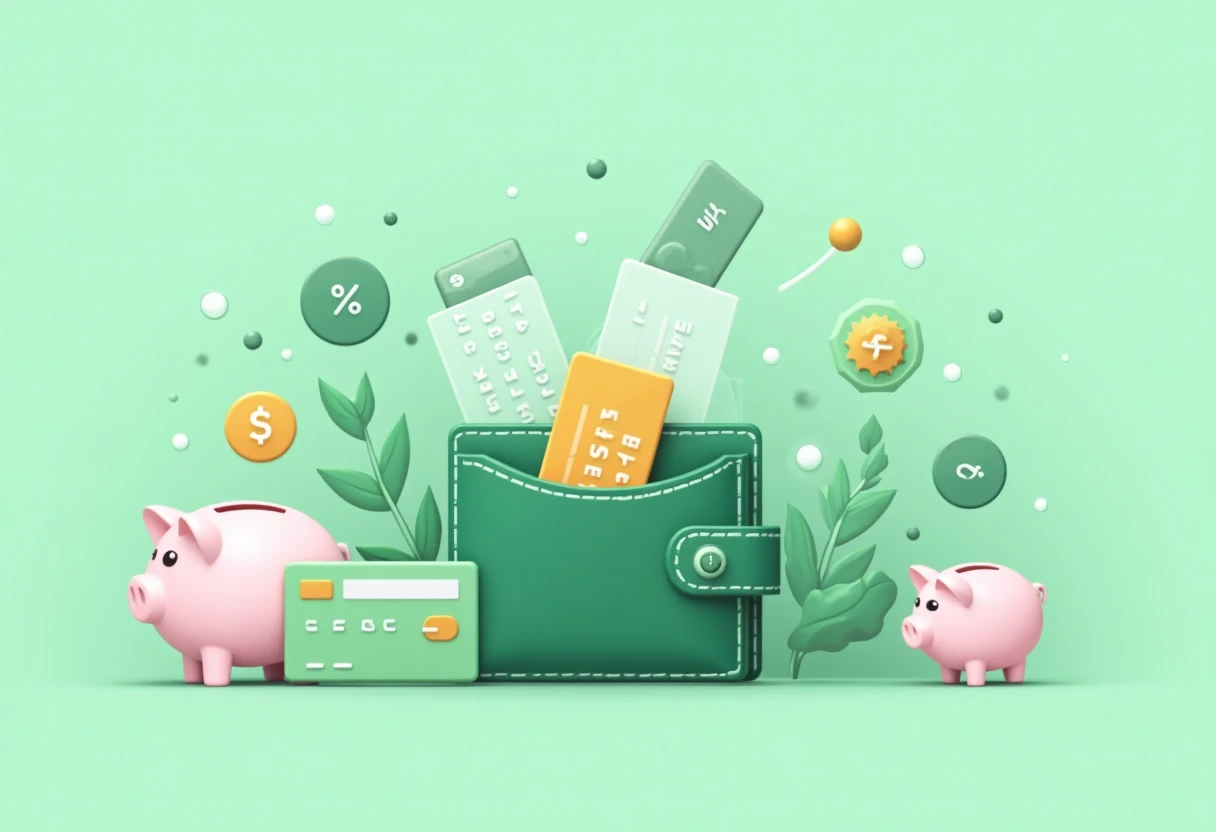 Wallet with cashback cards