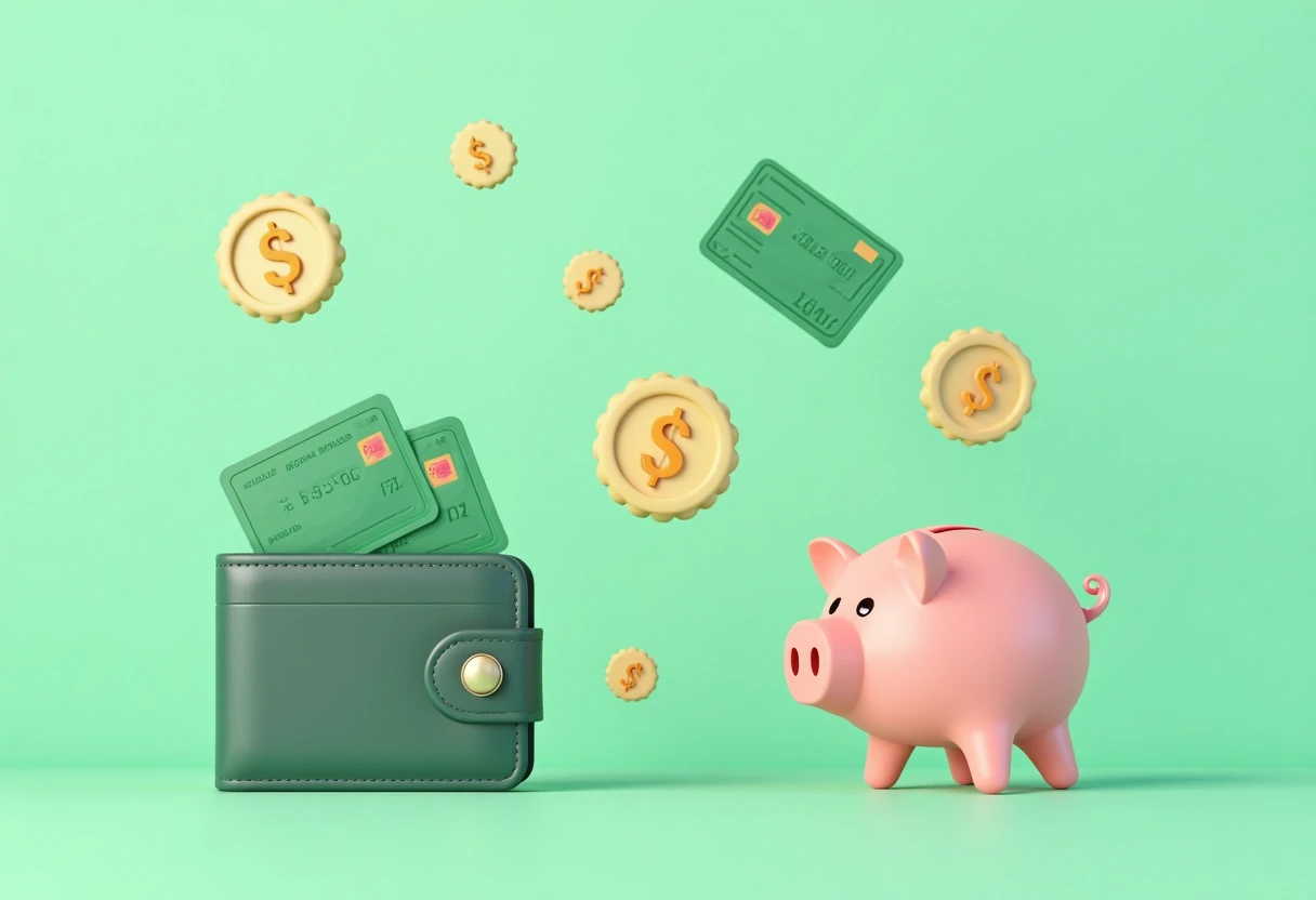 Wallet with cashback credit cards