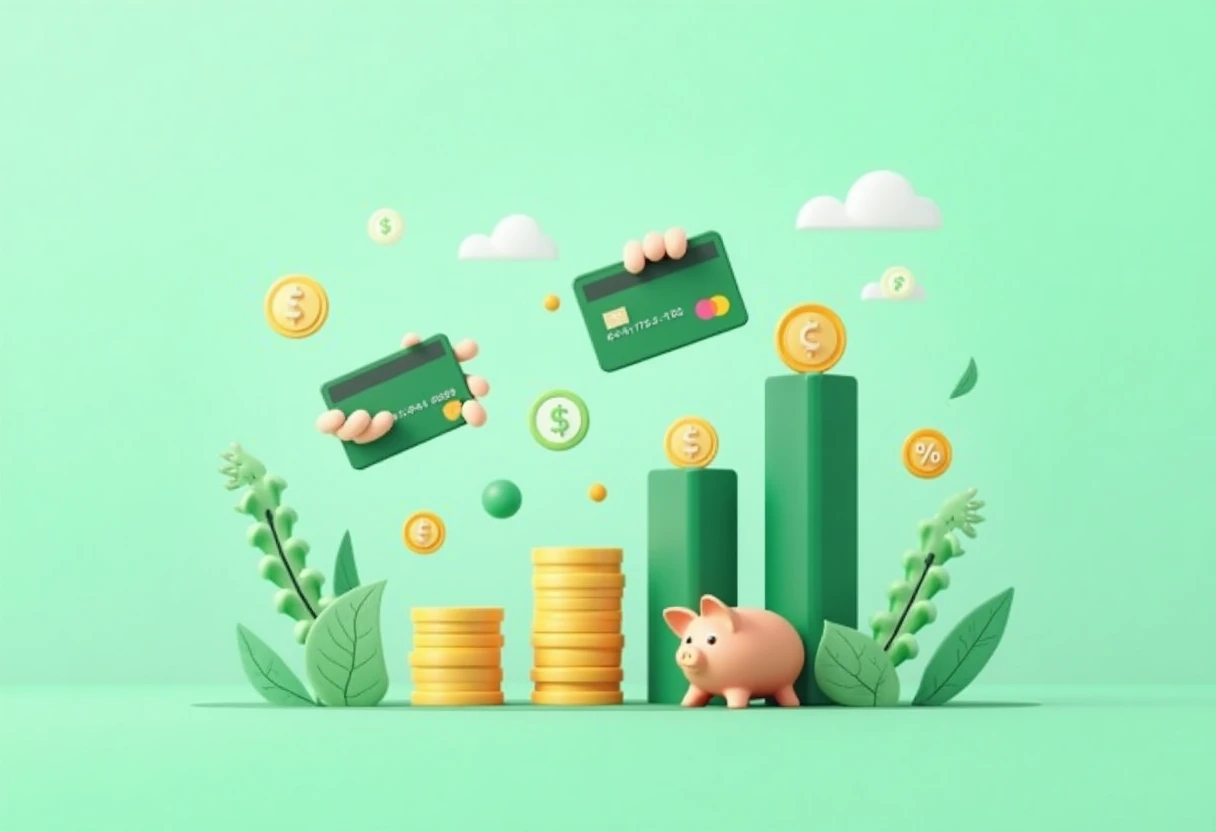 Wallet with cashback credit cards