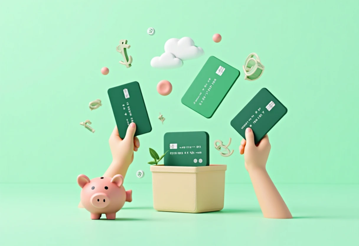 Illustration of rewards credit cards
