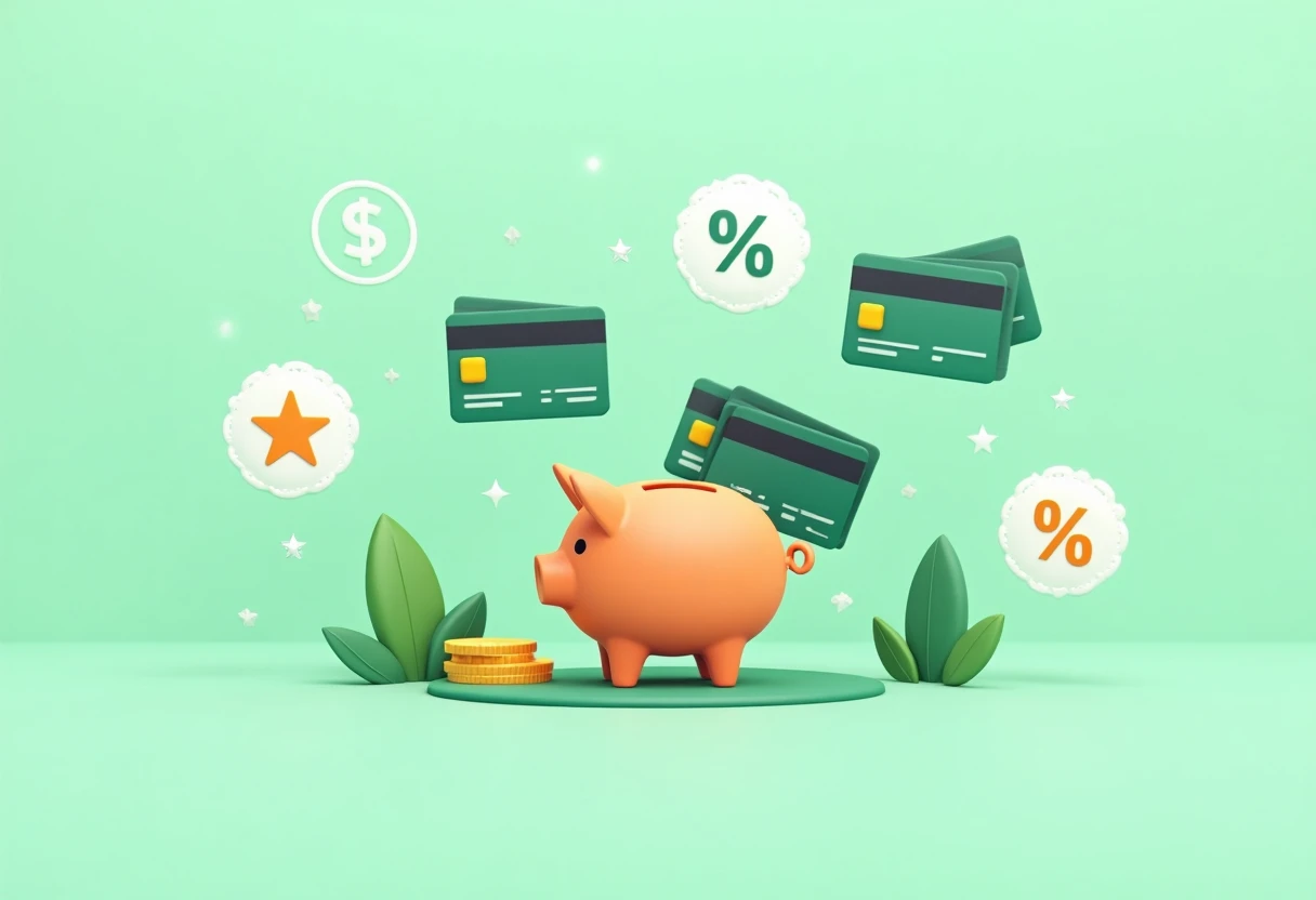 Conceptos de ahorro con tarjetas de crédito