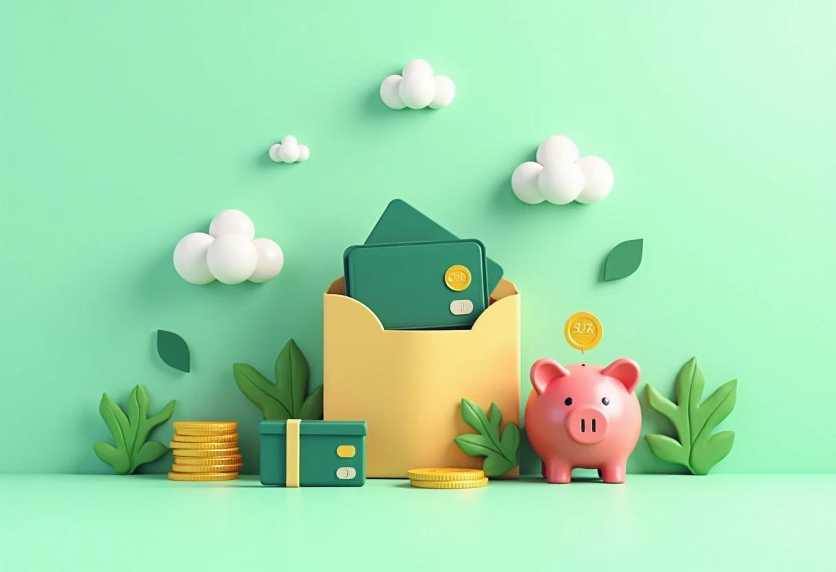 Ilustración de tarjeta de crédito con cashback