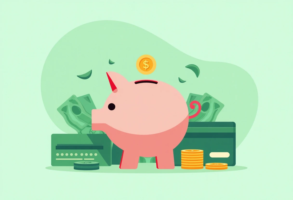 Illustration of savings concept