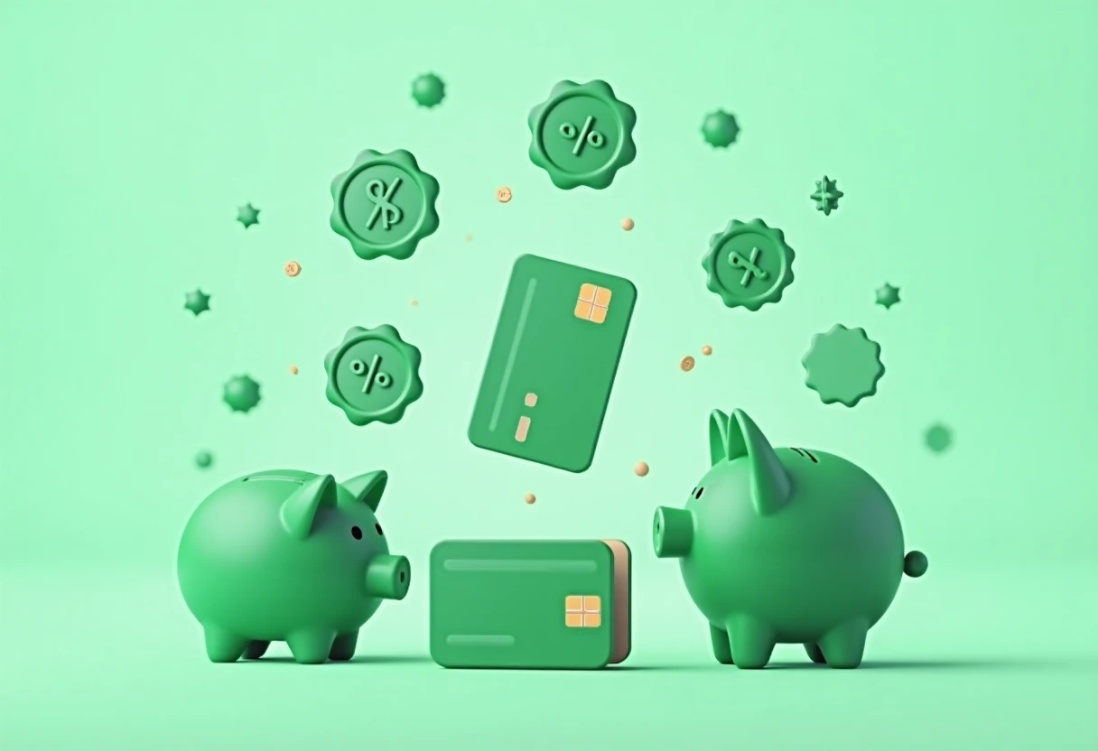 Low interest credit card concept