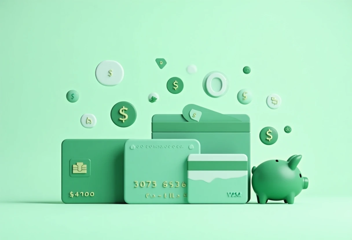 Creditcard met financiële symbolen