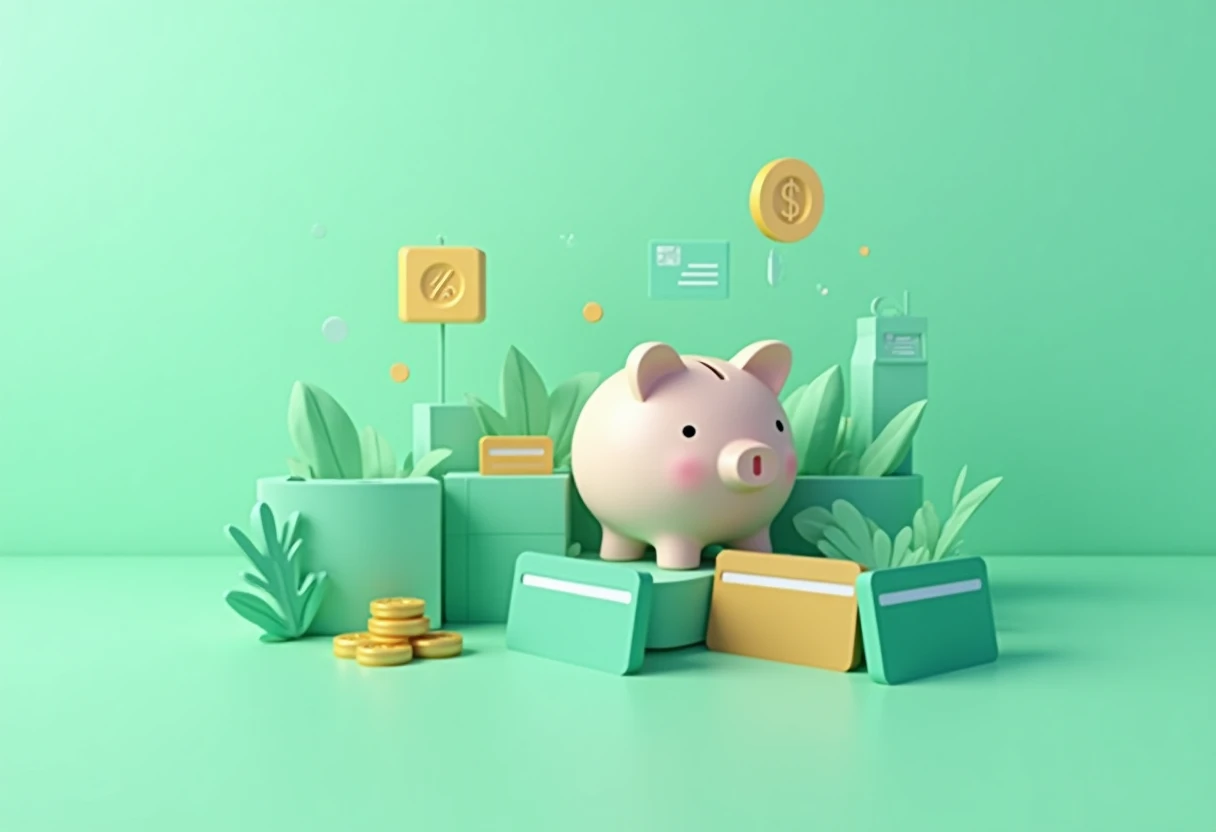Travel rewards credit card illustration