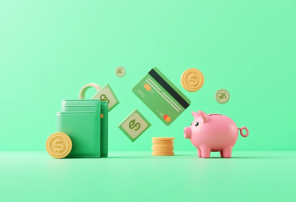 Visual of credit cards and savings