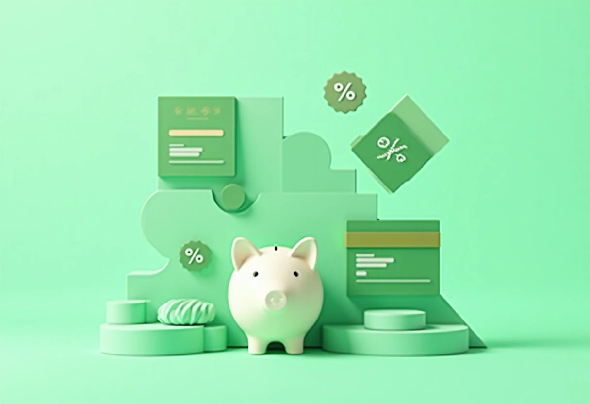 Travel rewards credit card illustration