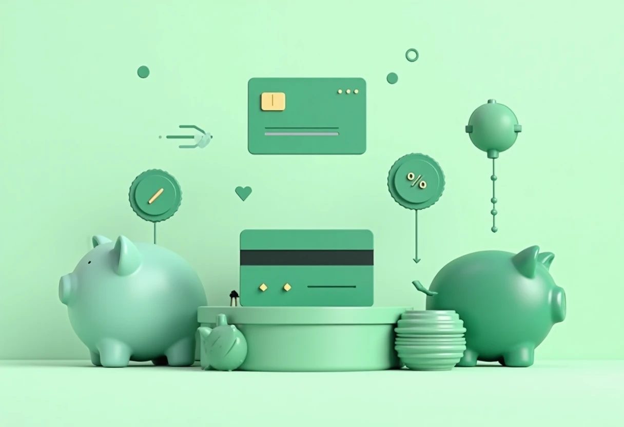Student reviewing credit card options