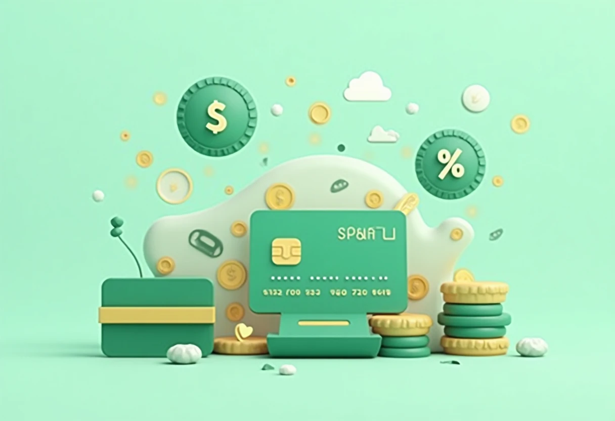 Travel rewards credit card illustration