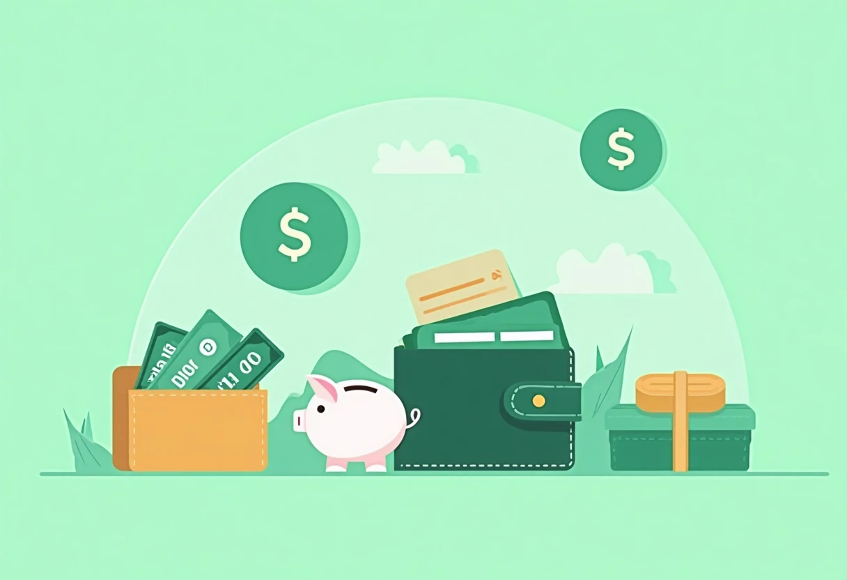 Wallet with savings
