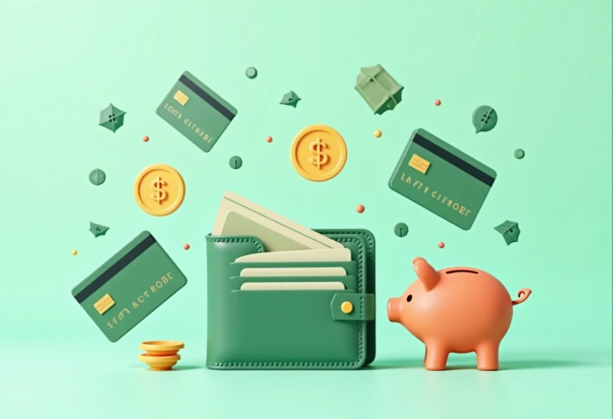 Travel rewards credit card illustration