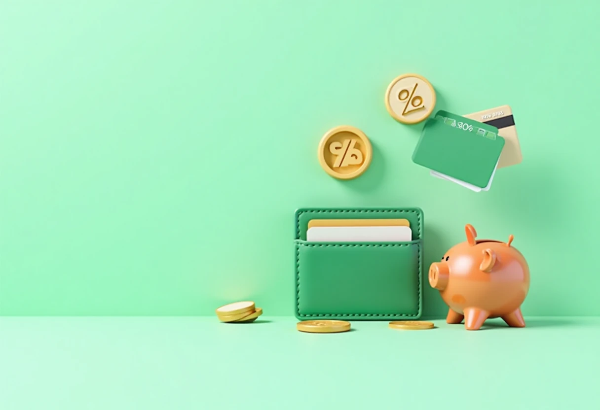 Praktische illustratie van creditcard en cashback