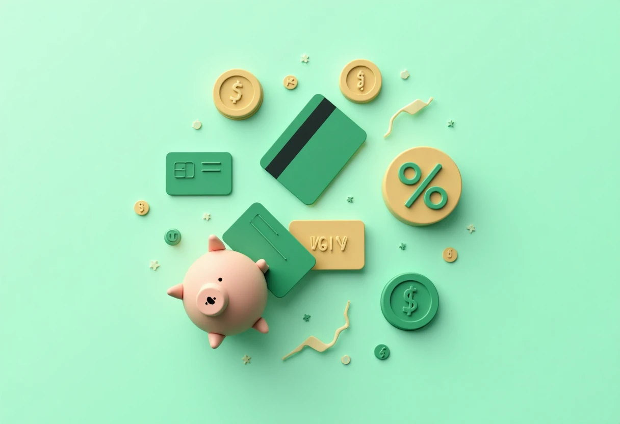 Illustratie van creditcard en cashback concepten