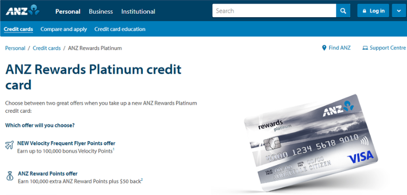 ANZ website