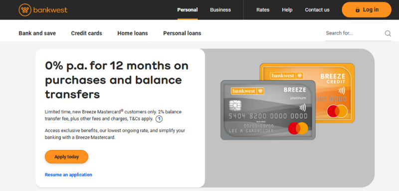 bankwest website